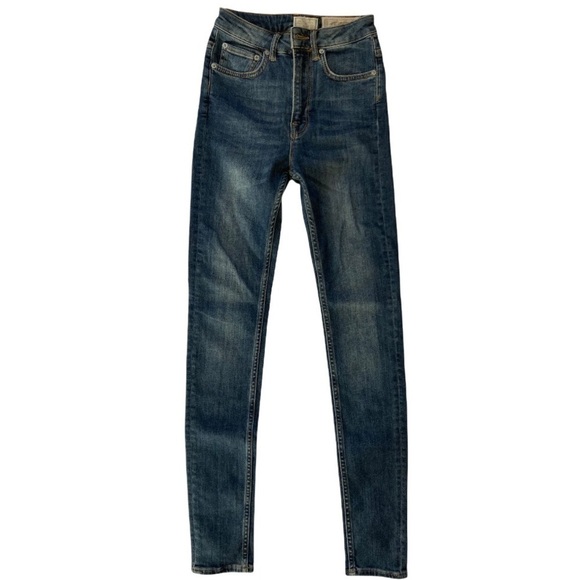 AllSaints Stilt High Rise Skinny Fit Blue Jeans Size 25 - Picture 7 of 7